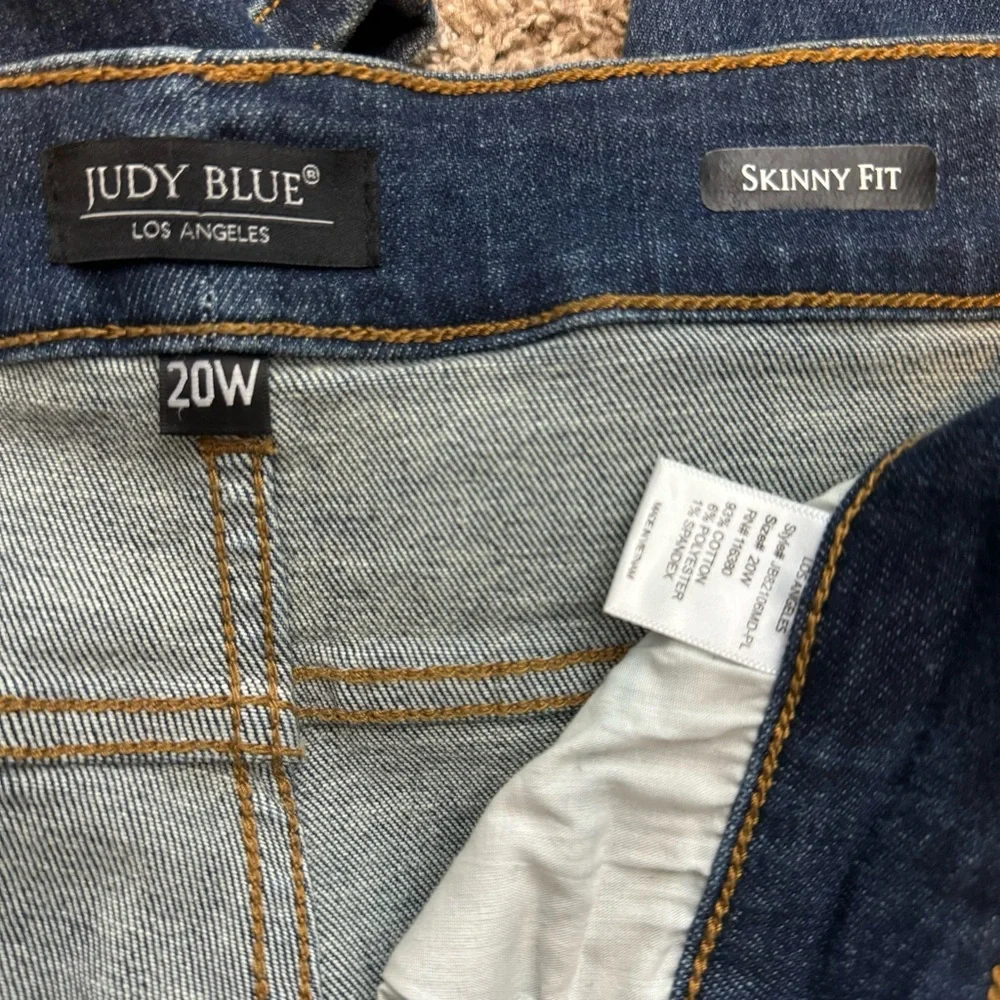 Judy Blue Skinny Fit Jeans Sz 20W Dark Wash Stretch